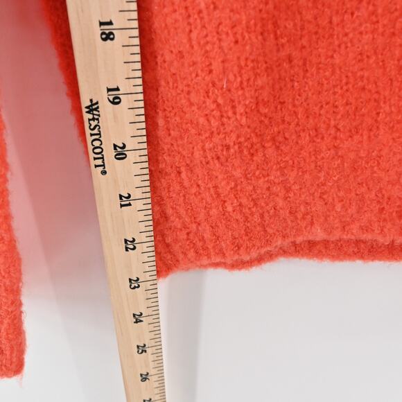 LOVERS FRIENDS Sweater Womens Size XS Wool Blend Coral Mock Neck Knit Top Cozy - Picture 10 of 12